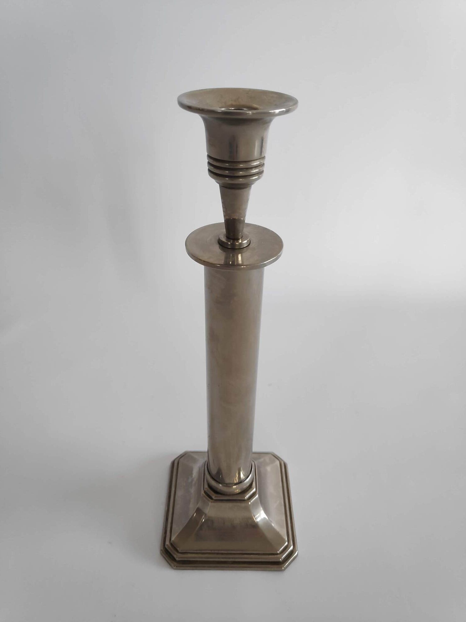 Bougeoir en métal argenté des années 60