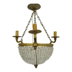 Ancien lustre corbeille