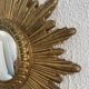 Vintage mirror 1960 sun witch gold resin - 31 cm