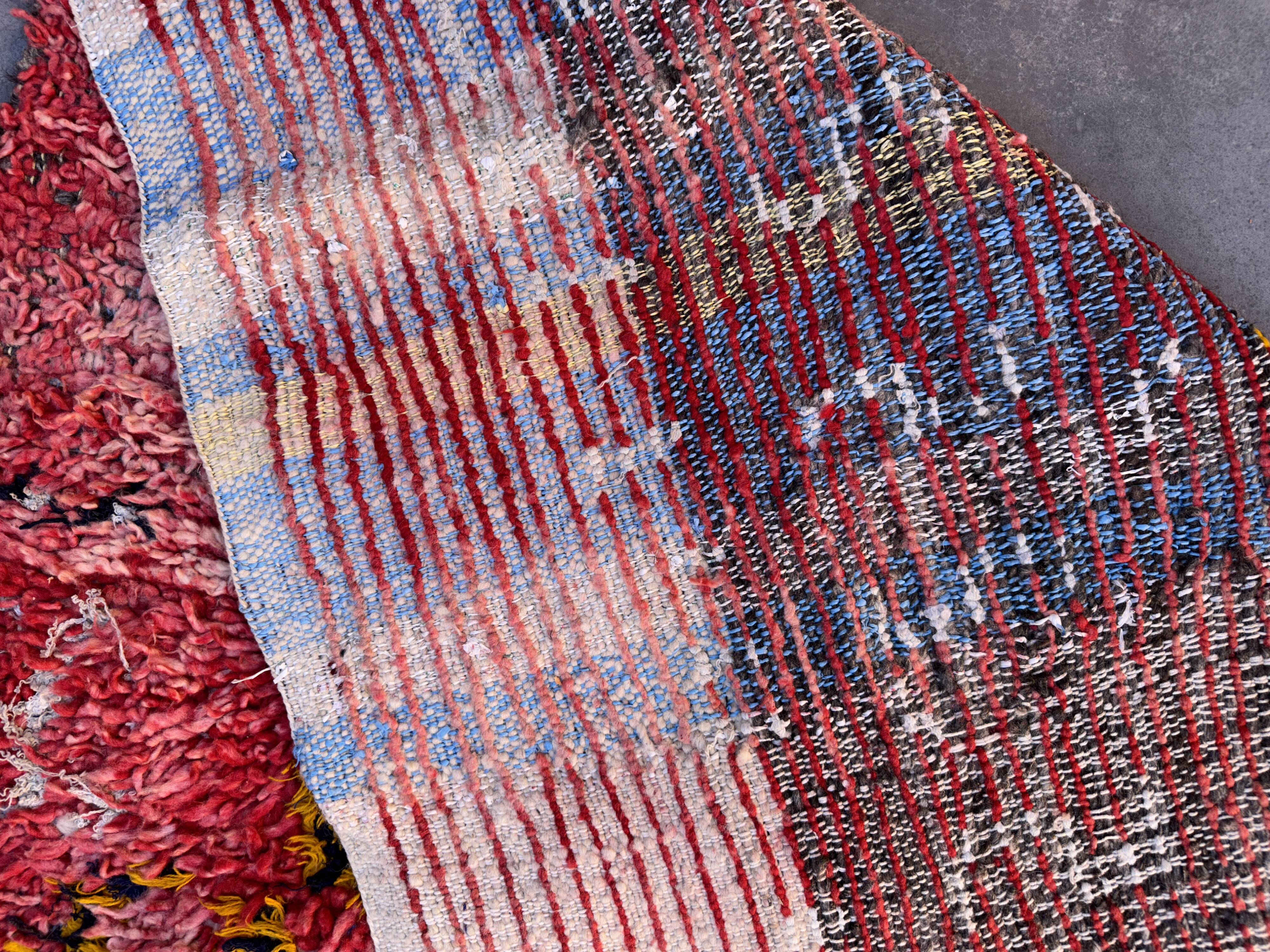 Red Moroccan Talsint rug - 113 x 259 cm