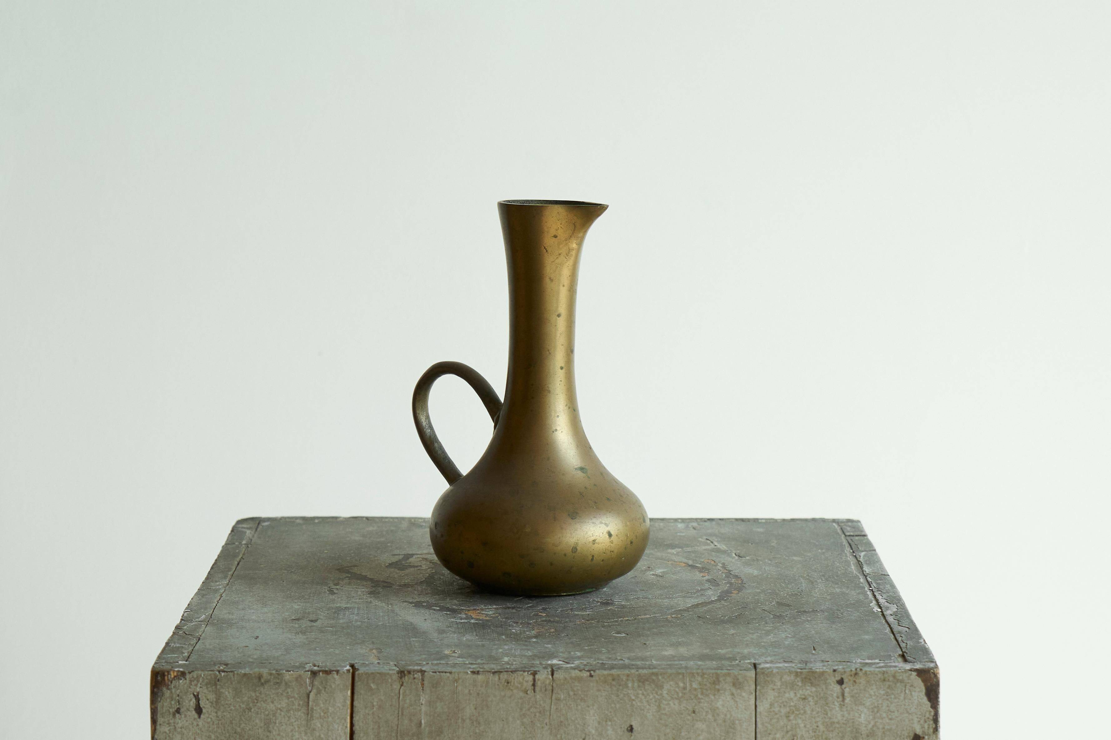 Antique brass fountain from the 19th century.