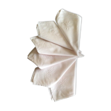 Lot de 6 serviettes de table avec fleur brodée