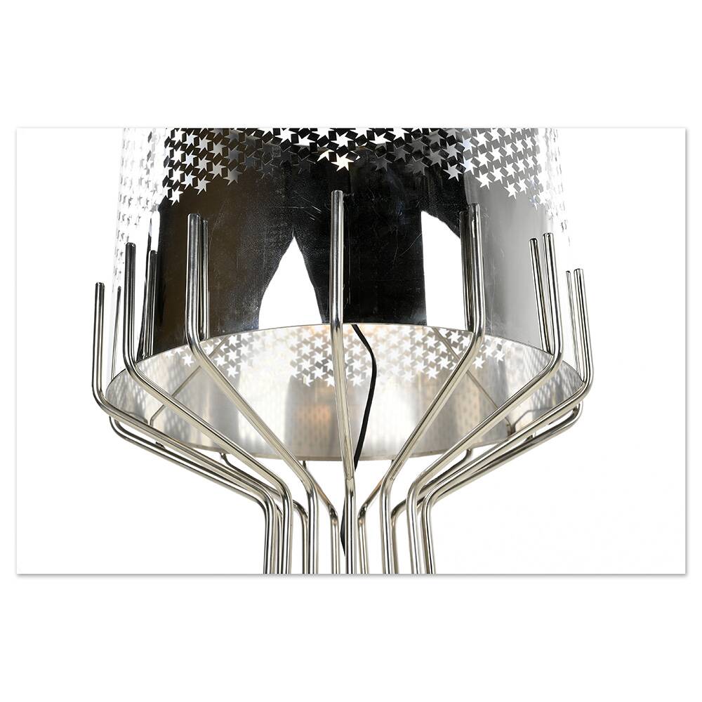 Grande lampe vintage en inox