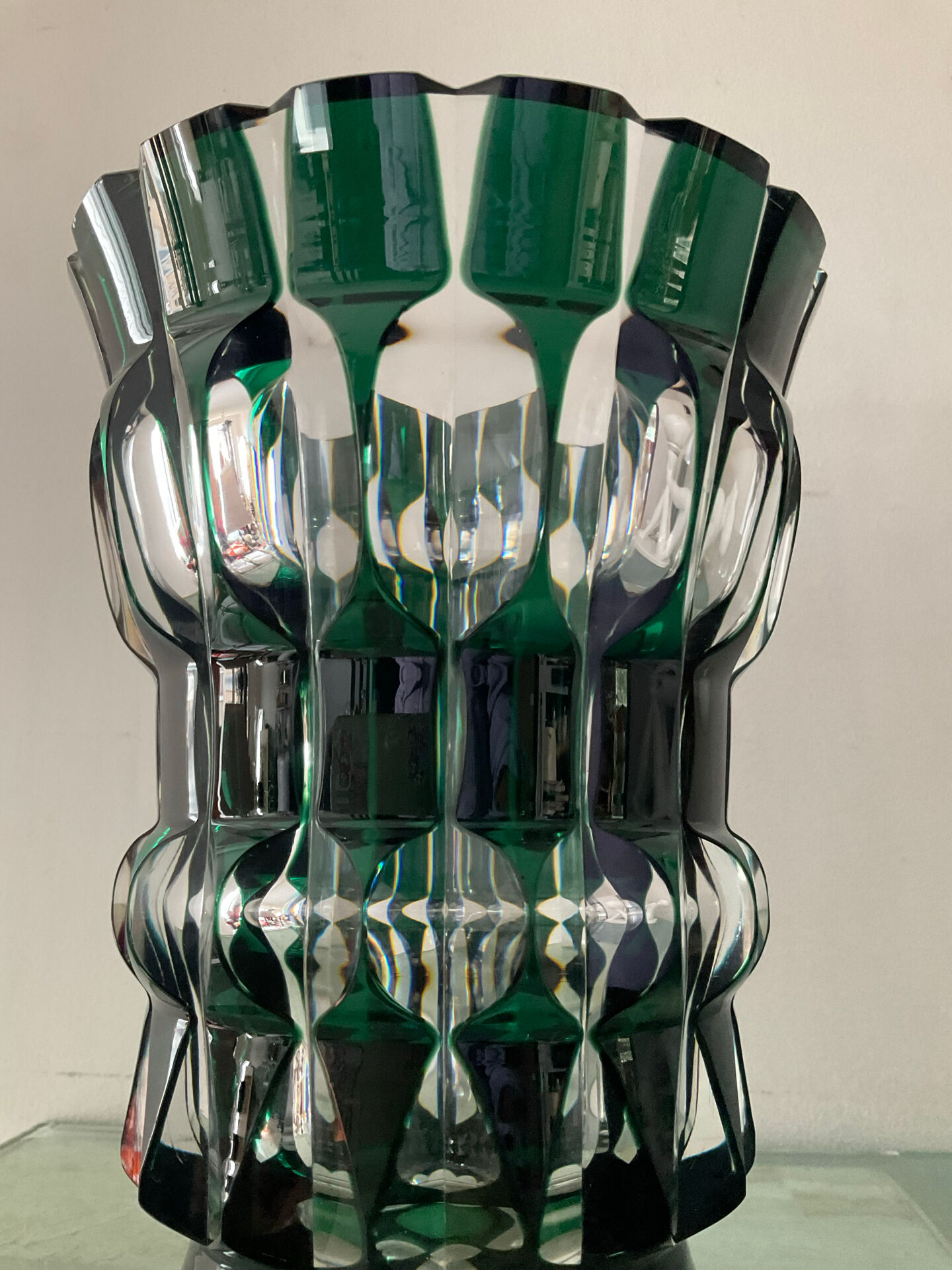 Crystal vase from Val St Lambert from the 1950s.