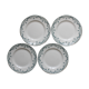 4 assiettes plates en terre de fer modèle "Blériot" Saint Amand et Hamage