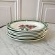 Set of 6 dessert plates Digoin Sarreguemines model "Mireille" years 30-40