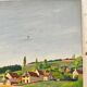 Painting oil landscape village 1934