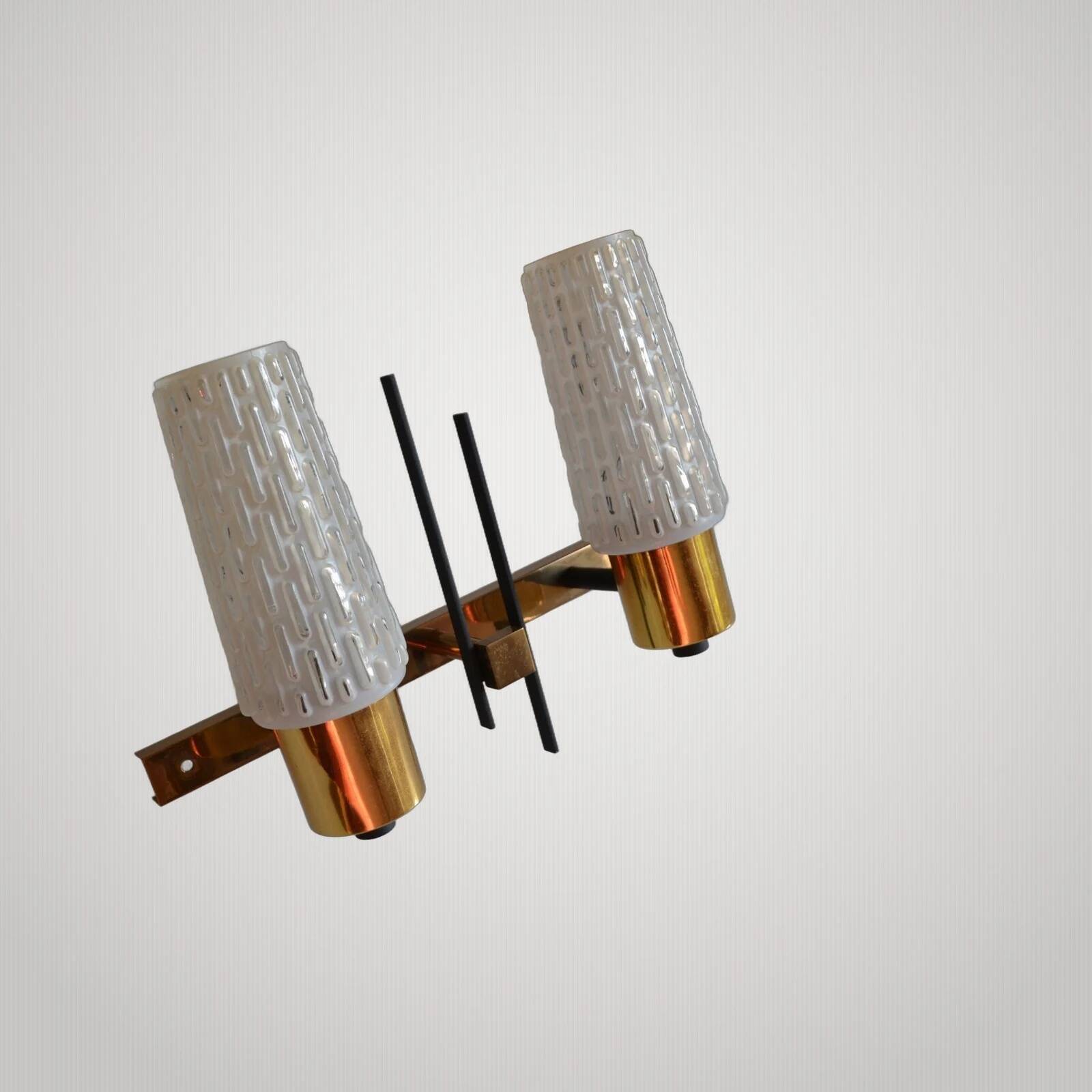 Large double wall lamp Arlus Lunel 1950
