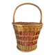 Basket in vintage woven wicker and red gingham