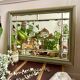 Beveled wooden mirror with glazing beads