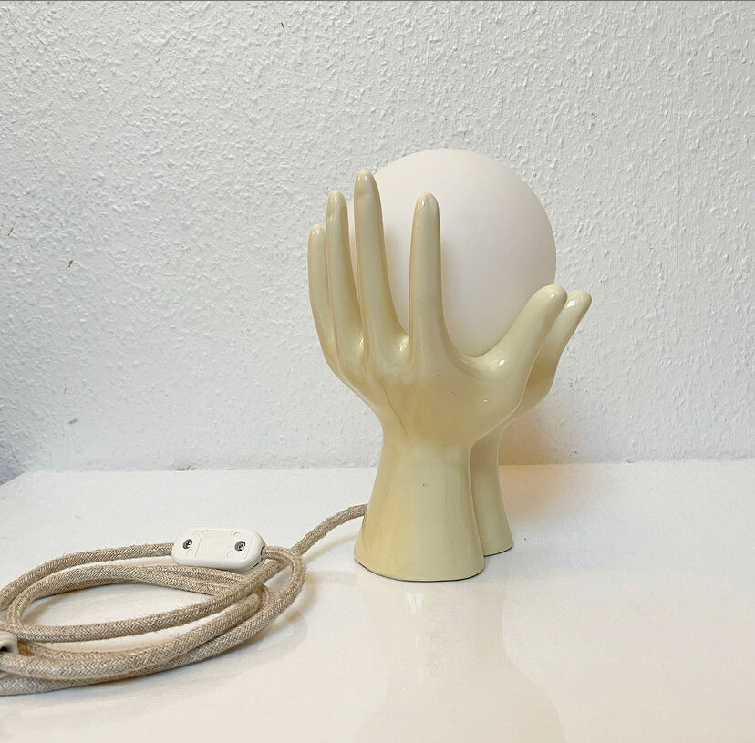 Ceramic hand lamp