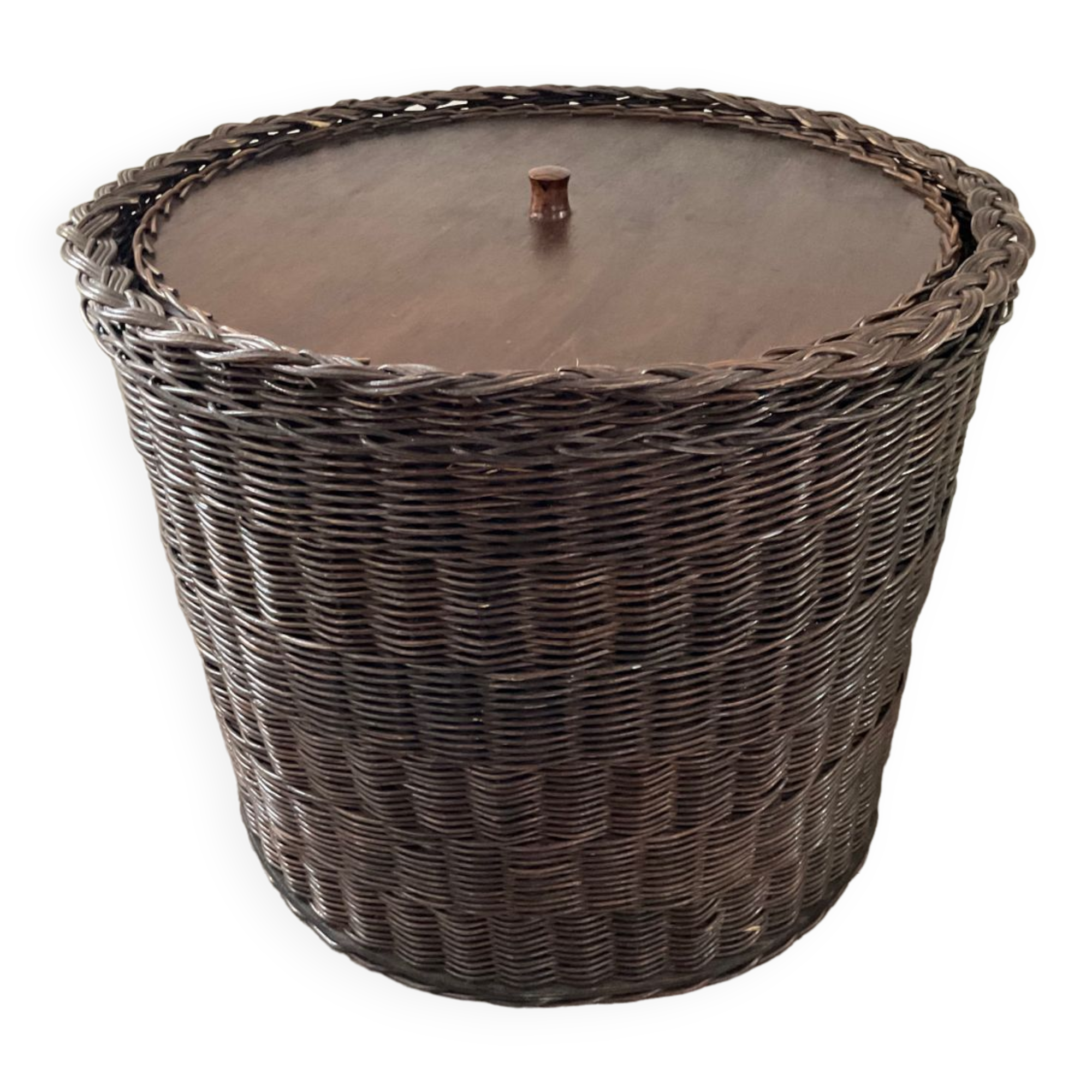 Panier Plateau Vintage En Osier Et Bois – Déco Maison Rustique