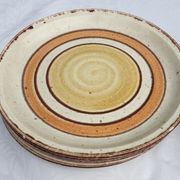Set 11 plates Gien France model Etna spirals bohemian retro 1970