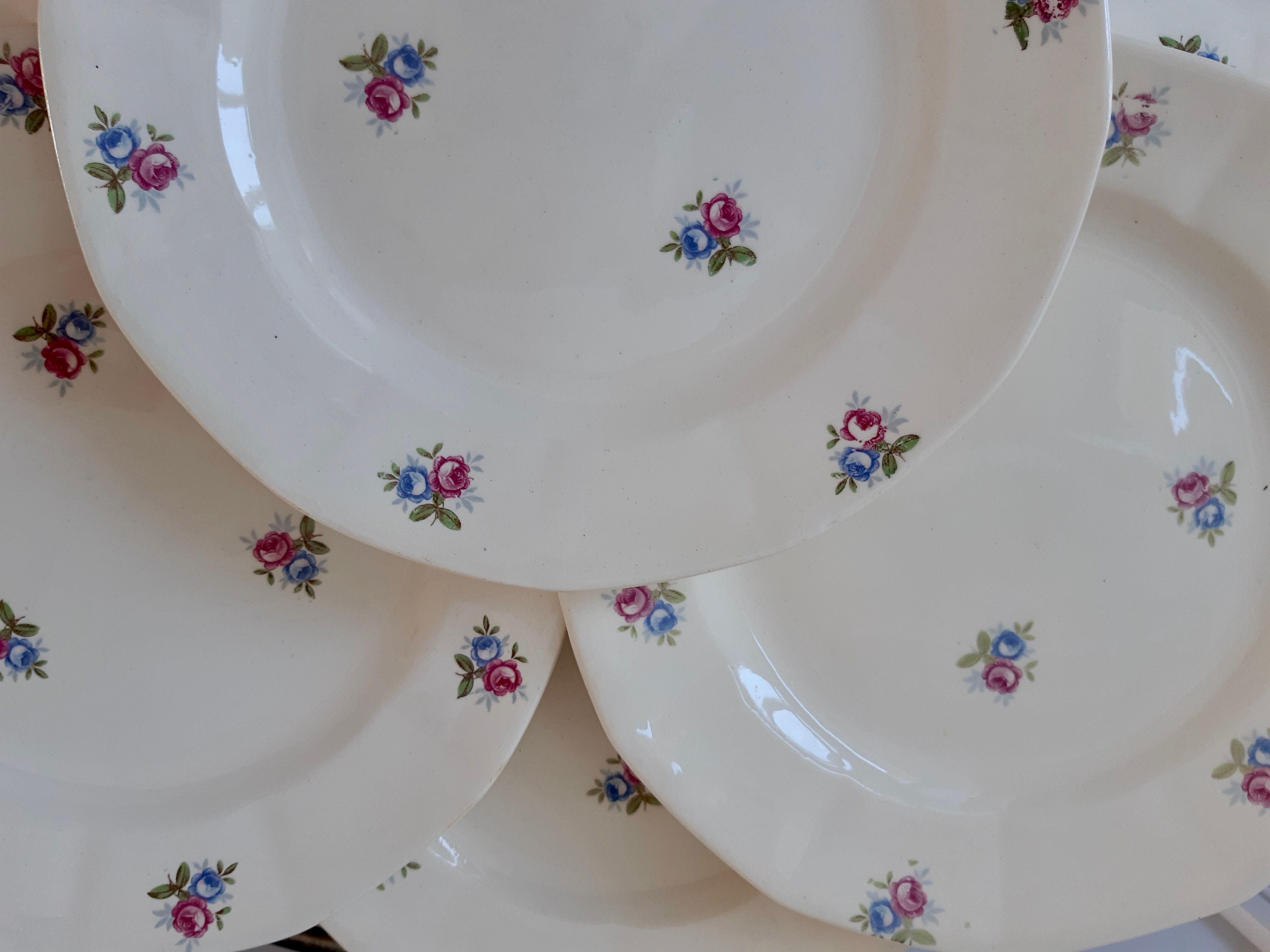 Set of 10 dessert plates Digoin Sarreguemines