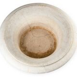 Medici vase with a gaudrooned body and flared marble neck. Circa 1880