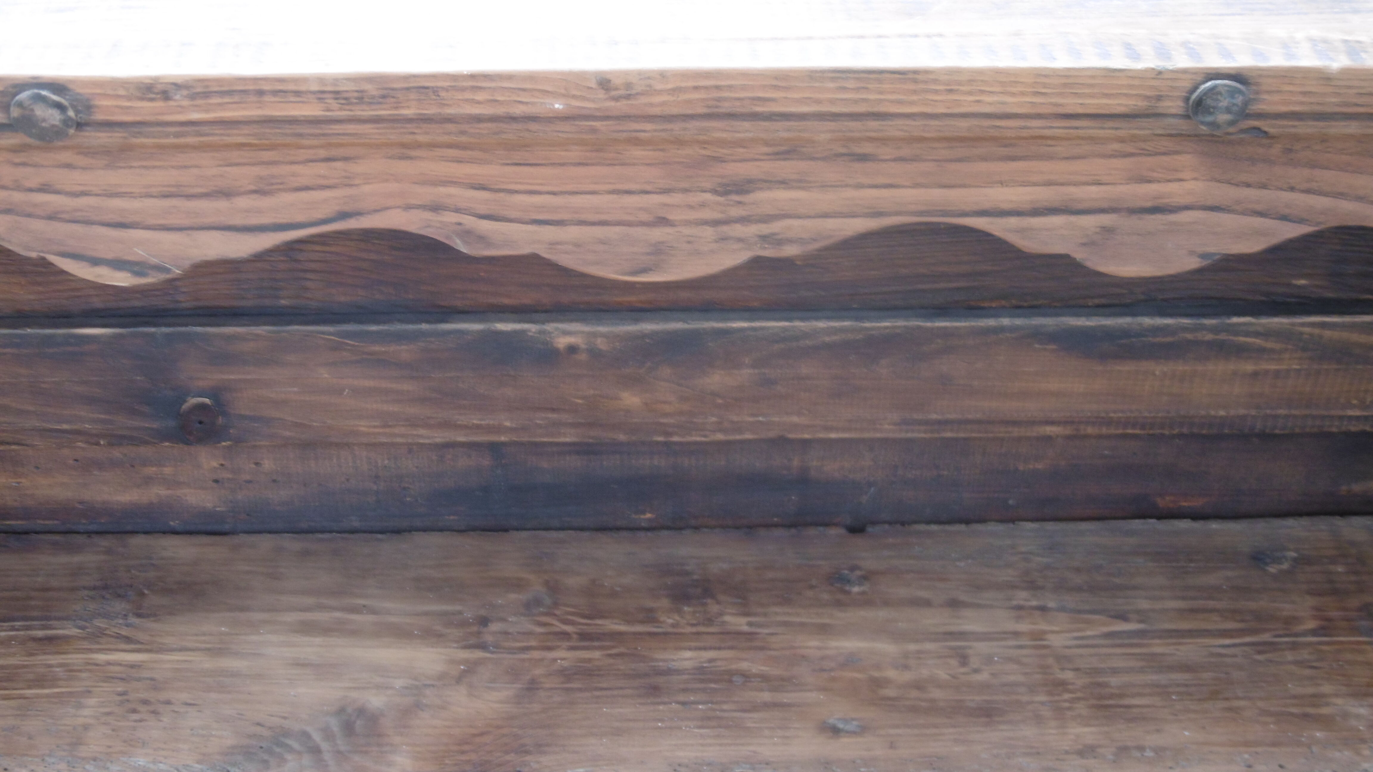 Top of solid wood rustic hutch