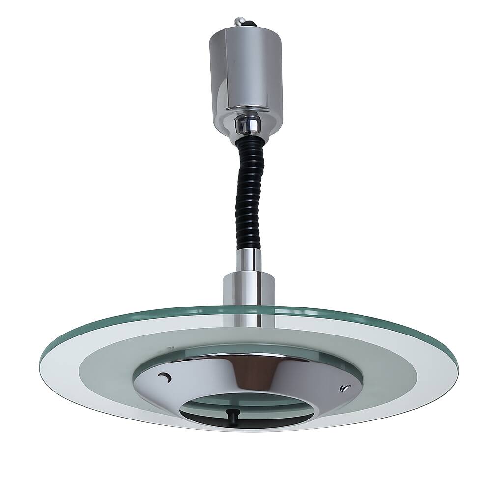 Helestra pendant lamp, Germany, 1970s | Chrome and glass | Vintage design