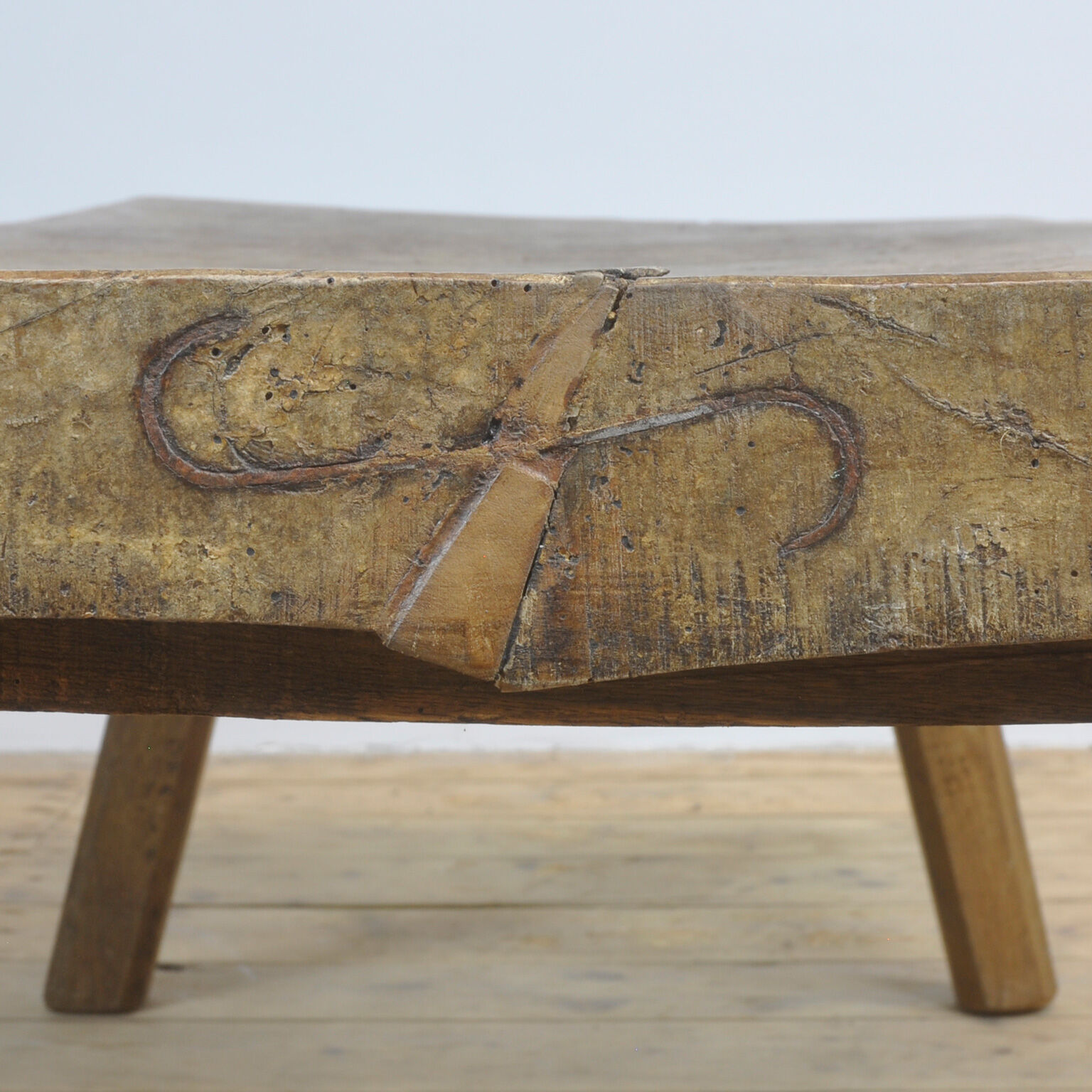 Vintage oak butcher's table 1930