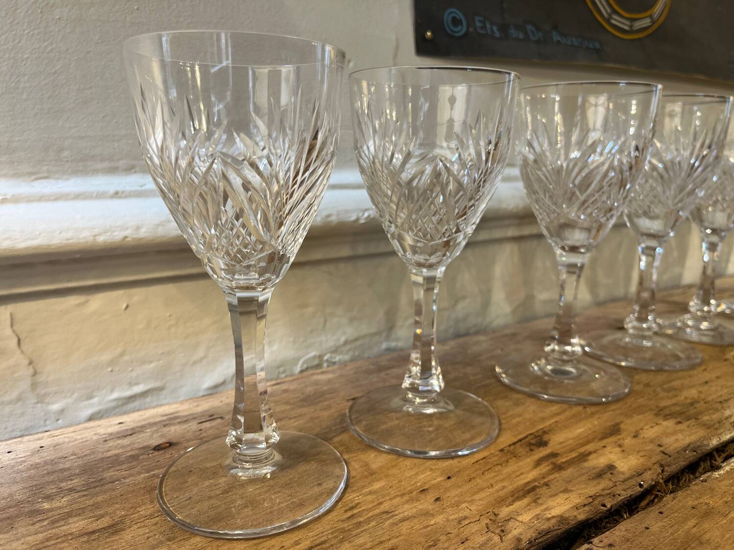 Beau lot de verres en cristal de Saint Louis