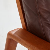 Danish leather sofa set by Arne Wahl Iversen for Komfort