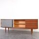 Mid-Century Op-Art Hand-Painted Danish Teak Sideboard, 1960s