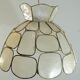 Vintage mother-of-pearl pendant light – Geometric style, 70s