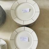 Bernardaud rare table service with platinum pattern art deco