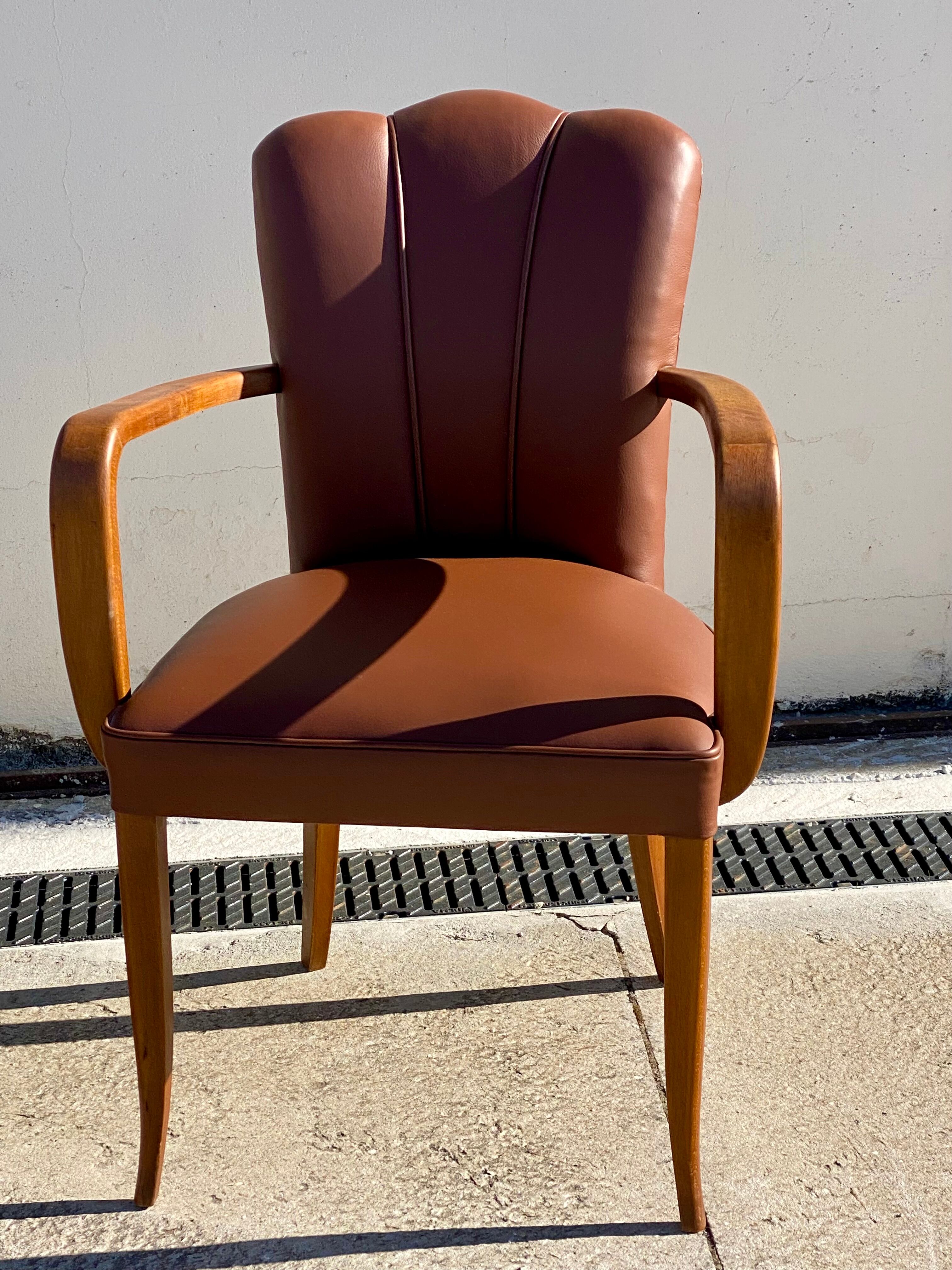 Pair of 50s bridge armchairs