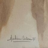 Watercolor nude 1975 signed