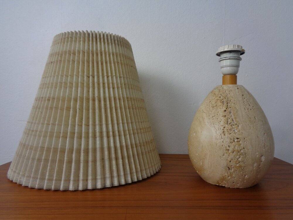 Italian Travertine Table Lamp, 1970s