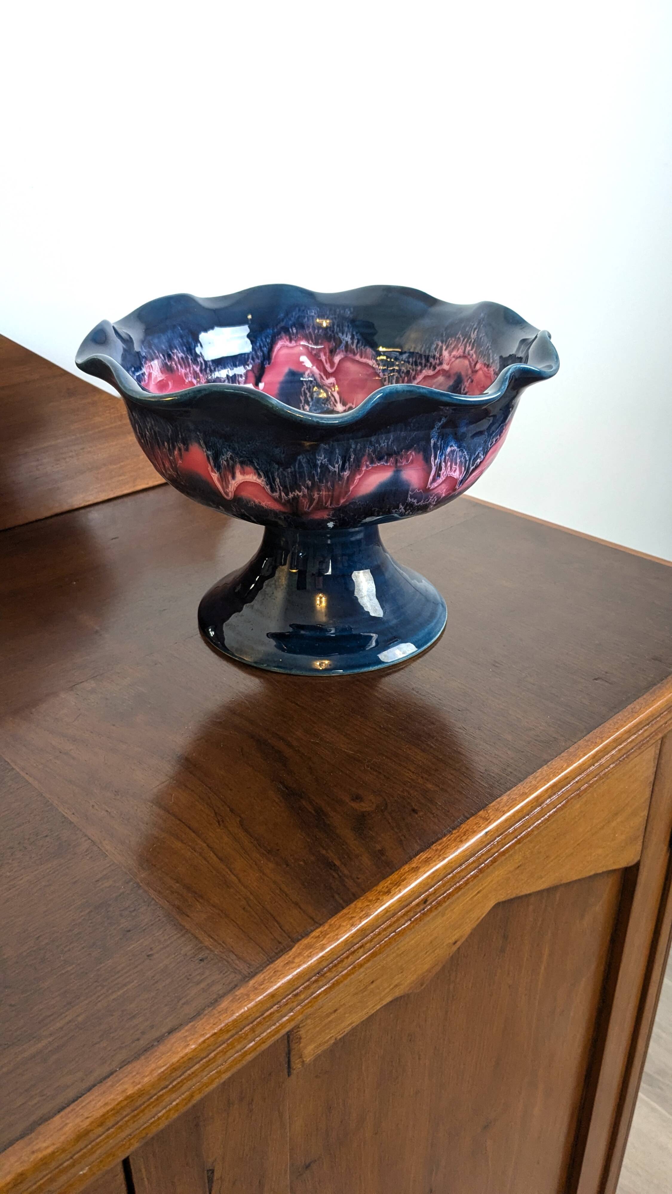 Large ceramic bowl by Raymond Fassy for Vallauris