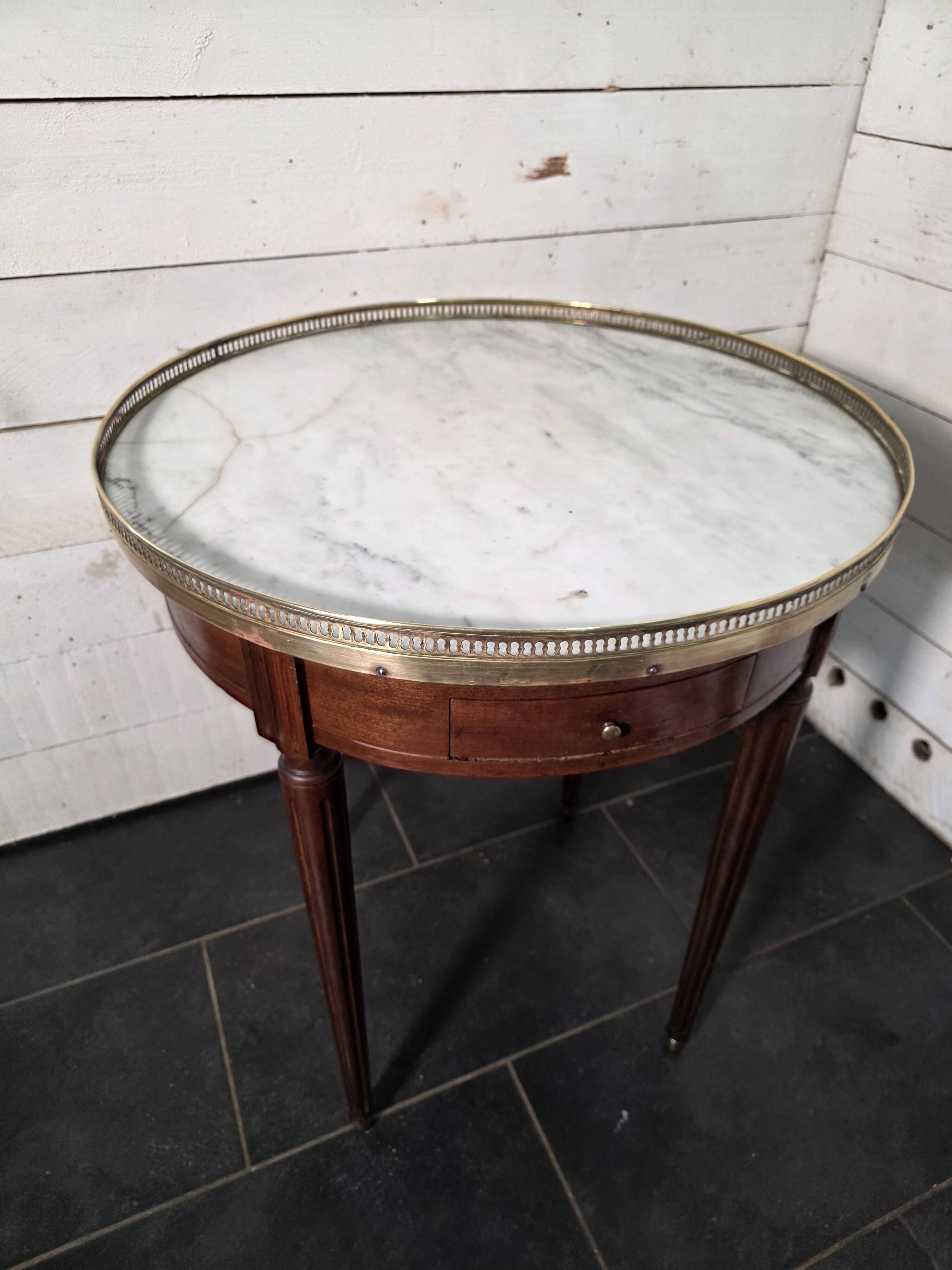 Louis XVI style bouillotte table in mahogany
