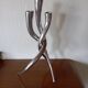 Entwined candle holder in cast aluminum lo