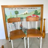 Pair of vintage school chairs