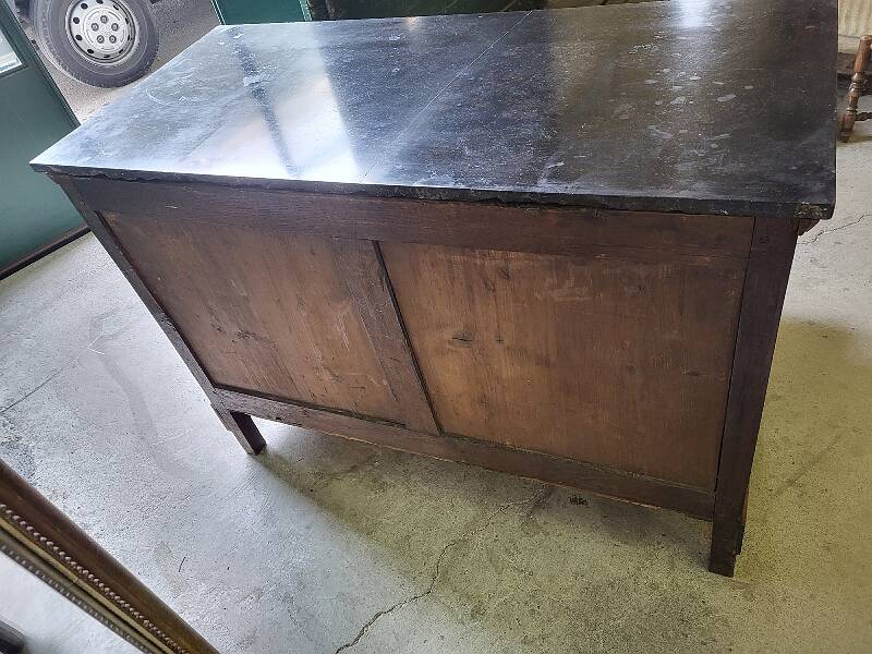 EMPIRE CHEST OF 4 DRAWERS IN BLOND WALNUT FROM THE 19TH CENTURY