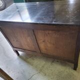 Commode 4 tiroirs style Empire en noyer blond, XIXème siècle