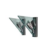 Pair of vintage Icaro wall lights by Carlo Forcolini for Artemide in glass and metal, 1986