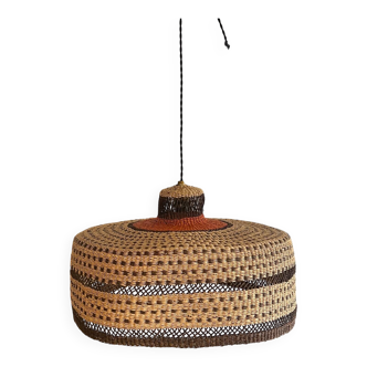 Large woven Boga pendant light (Ghana)