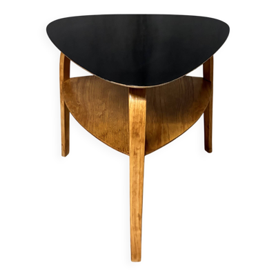 Table basse tripode médiator bow wood Steiner vintage années 60