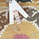 Vintage hand-embroidered tablecloth 128x131 cm