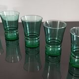 5 verres apéritifs vintage excel vert