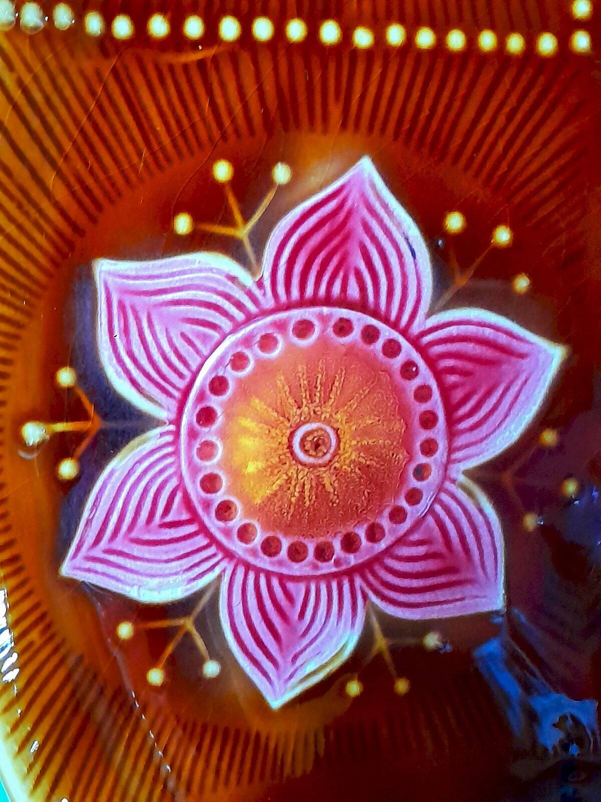 Vintage floral plate, Sarreguemines 1970
