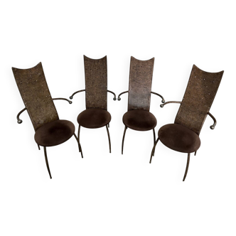 Set of 4 Post-Mordern chairs