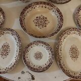 Ancien Service vaisselle Jules Vieillard Bordeaux, modèle Louis XV, 73 pièces