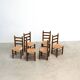 Ensemble de six chaises de salle à manger françaises par Charles Dudouyt
