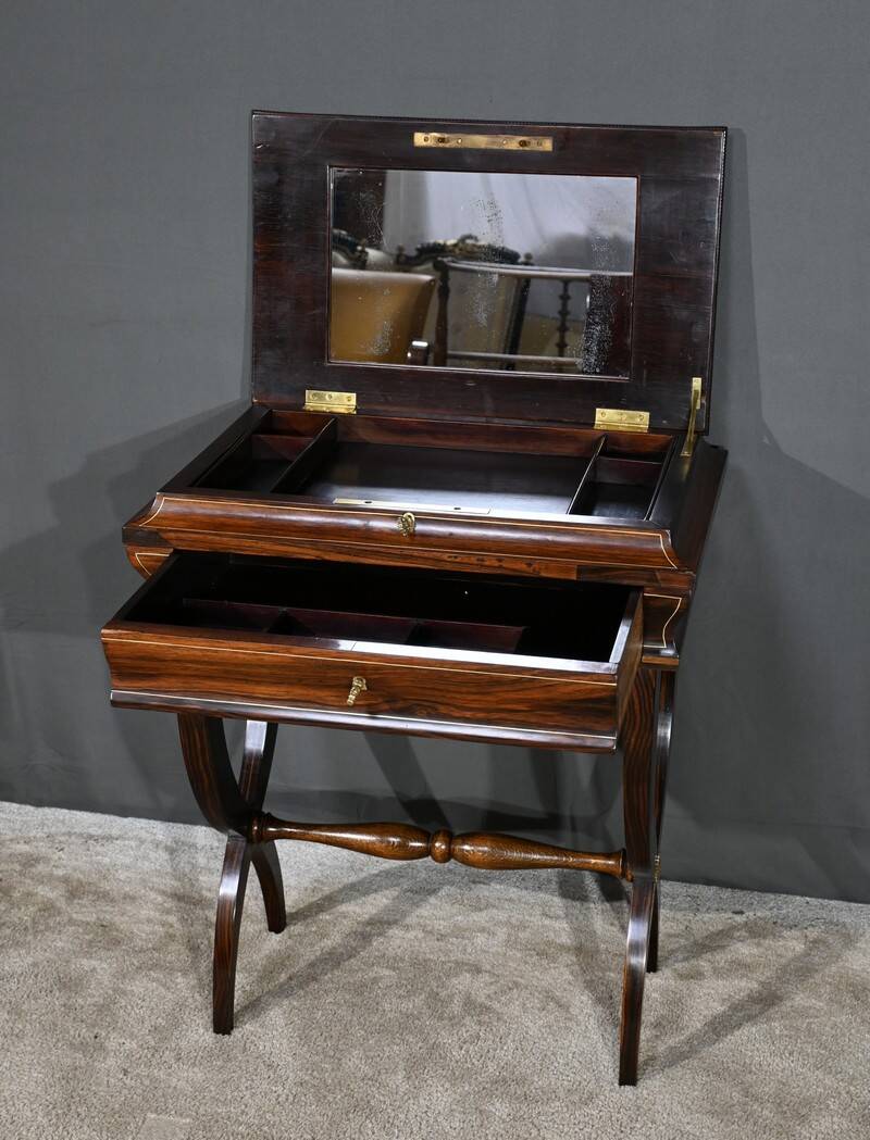 Rosewood work table, Napoleon III style, Maison Roll, Fg. St Antoin