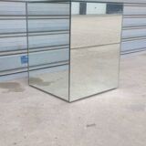 Mirrored cube end table
