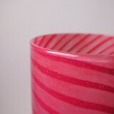 Vase en verre soufflé à spirales