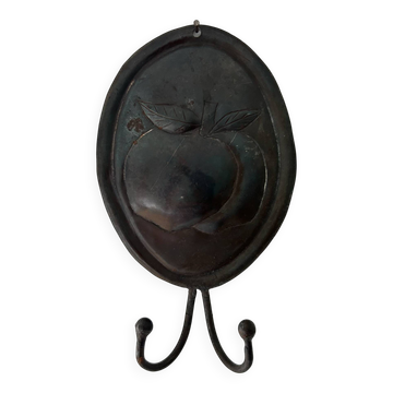 Wrought iron apple coat rack