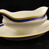 Limoges Legrand porcelain saucière tricolour décor